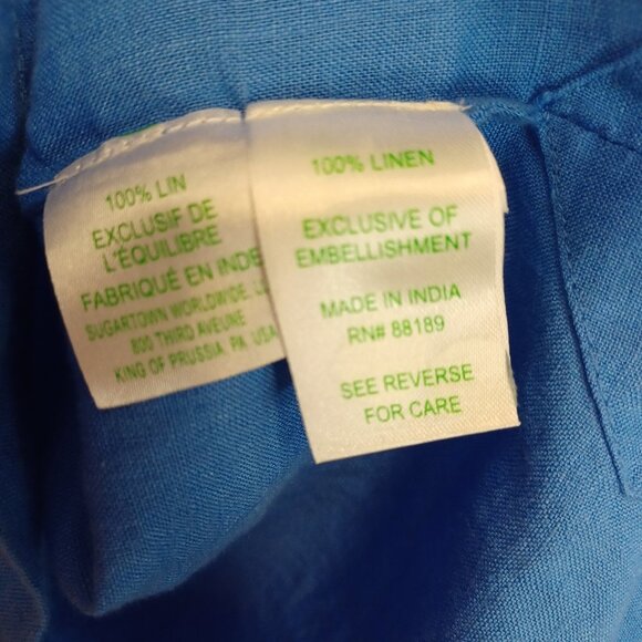 Lilly Pulitzer 100% Linen Beaded Tunic - Picture 6 of 10